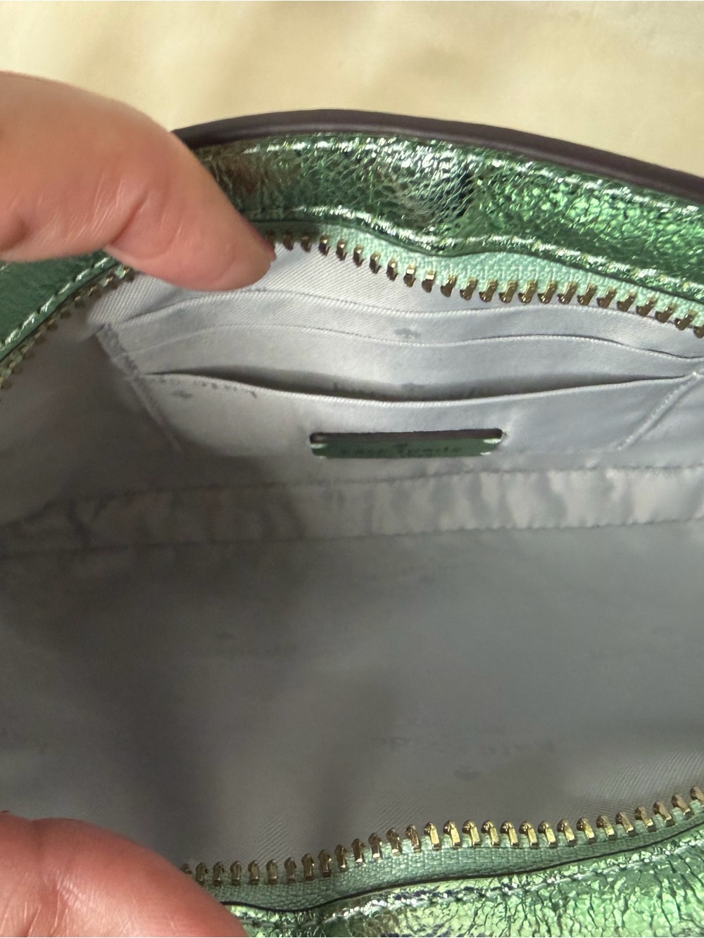Kate Spade Kenzie Glitter Lilly Pochette in Seawater Green - Picture 5 of 5